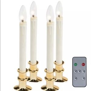 Plow & Hearth Window Hugger Candles Brass, set 4